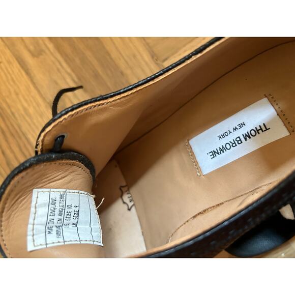 Thom Browne Black Leather Sole Longwing Derbys main image 7